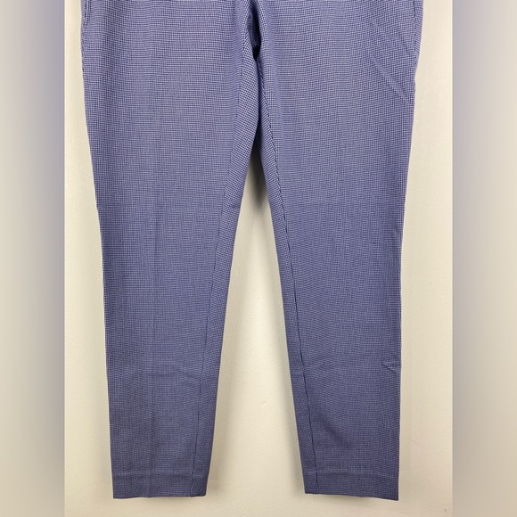 Loft size 6 Women’s Blue White Houndstooth Marisa Ankle Pants - Picture 3 of 8